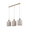 Lampa wisząca listwa trzy abażury z lnu AMURA SABIA 3xE27 Tk Lighting 11439