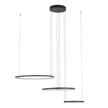 Lampa wisząca trzy czarne ringi CIRCOLO POWER LED 3000K Nowodvorski 11648