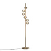 Złota lampa podłogowa burstzynowe szklane kule DALLAS 6xG9 Maytoni MOD545FL-06G1