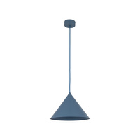 Niebieska stożkowa lampa wisząca o średnicy 26cm CONO M NAVY 1XE27 Tk Lighting 11414