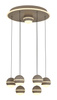 Lampa wisząca siódemka okrągła Biarritz kaszmirowa Aviano Lighting 5047-813