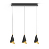 Raalto czarno-złota lampa wisząca o nowoczesnej stylistyce LED Italux PND-433128-3
