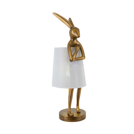 Ozdobna lampa biurkowa złoty Zajączek Haas M TL0107-M Yaskr