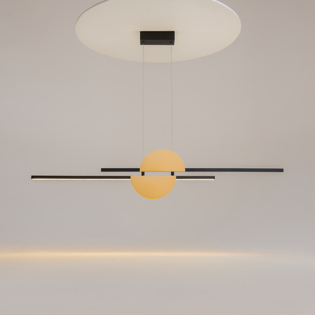 Liniowa czarno-mosiężna lampa wisząca LED 4000K Skyline MOD179PL-L26BS4K Maytoni