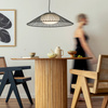 Czarna lampa wisząca ażurowy metalowy klosz z białym szklanym dyfuzorem SONTE 60 cm 1xGX53 Candellux Studio 31-50922