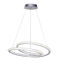 Lampa wisząca srebrna zawijana LED 3000K/4000K/6000K  Kortia Italux PND-64873-SILV