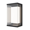 Czarna lampa elewacyjna LED 3000K - prostokątny kinkiet w nowoczesnym stylu Baker Street O021WL-L10B3K Maytoni