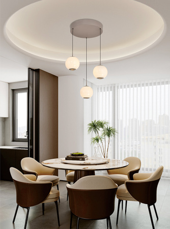 Lampa wisząca trójka okrągła LED Luberon kaszmirowa Aviano Lighting 5051-313