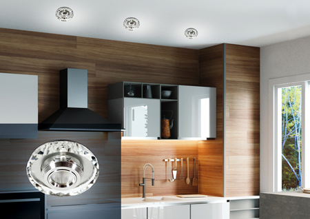 SS-35 AL/TR 3W LED COB 230V OPR. STROP. STAŁA OKRĄGŁA SZLIFOWANA SZKŁO TRANSPARENTNE Candellux 2228938