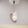 Designerska lampa wisząca z materiału w kolorze szarym LED 3000K Evolution MOD396PL-L10GR3K Maytoni