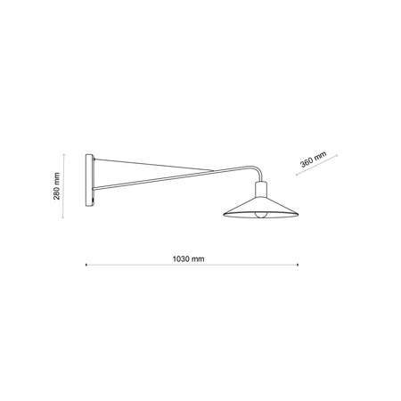 Kinkiet JUMP BLACK na wysięgniku TK Lighting 6638