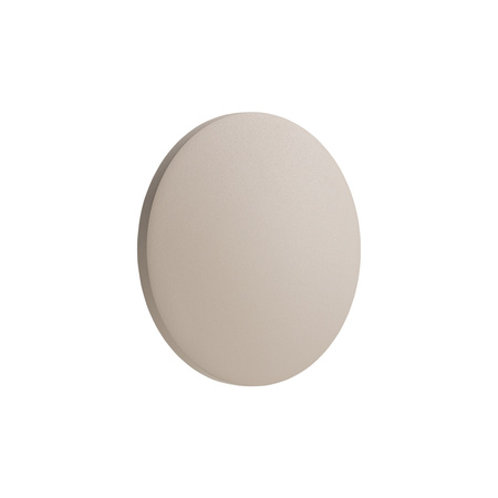 Okrągły płaski kinkiet w kolorze beżowym podświetlający elewacje 13,5cm IP65 3000K ARIA LED S Nowodvorski 11563