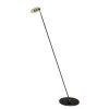 Czarna lampa stojąca z panelem LED w kolorze różowe złoto Solenia dotykowa 1xLED FL0104 Yaskr