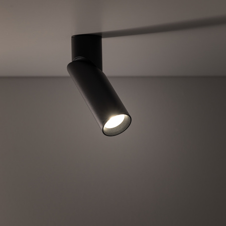 Oprawa sufitowa czarna tuba z ruchomą głowicą ELARIS BLACK S 1xGU10 MINI MR11 Tk Lighting 11253