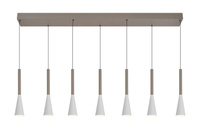 Lampa wisząca siódemka prosta Trompto kaszmirowa Aviano Lighting 7050-724