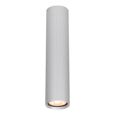 Ryflowana aluminiowa tuba natynkowa 17cm 1xGU10 Rilok Italux CLN-83920-M-ALU