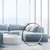 Lampa podłogowa duży czarny okrąg 100cm LED HULA Paul Neuhaus 320-18 sterowana pilotem
