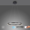 Lampa wisząca antracytowy okrąg 58cm LED 3000K z funkcją ściemniania SwitchMo RITUS Just LIght 15394-13