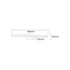 Liniowy czarny kinkiet ARVI LED 4000K 40cm Zuma Line W89551-40BK