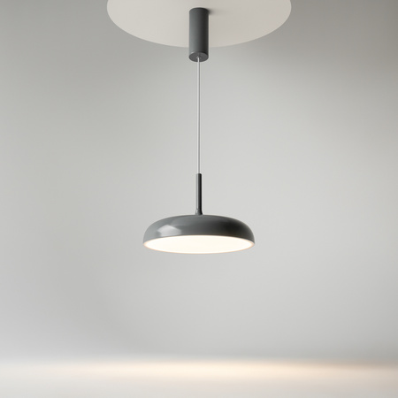 Metalowa lampa wisząca szara o średnicy 30cm LED 3000K Gerhard MOD189PL-L12GR3K1 Maytoni