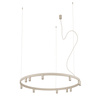 Lampa wisząca okrąg o średnicy 116cm w kolorze beżowym 17xGU10 R35 i LED zintegrowany FOURTY ROUND LED Nowodvorski 12287