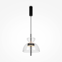 Lampa wisząca szklana przeźroczysty klosz 25cm LED 3000K Bangkok MOD185PL-L6B3K2 Maytoni