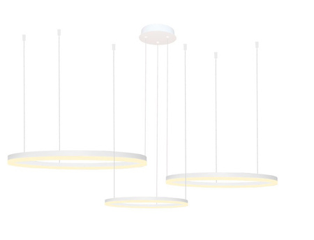 Lampa wisząca biała HALO PENDANT 100+80+60 LED AZzardo AZ4974 sterowana pilotem