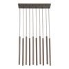 Lampa wisząca listwa cienkie brązowe wiszące rurki 10XG9 FERRO NEW BROWN Tk Lighting 11490