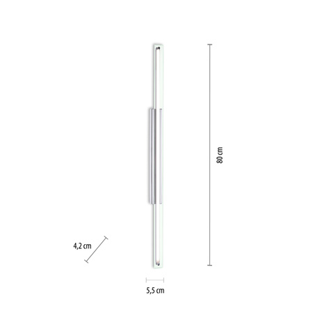 Kinkiet lampa nad lustro do łazienki chrom 80cm TIMON IP44 Paul Neuhaus 9108-17 ze ściemniaczem