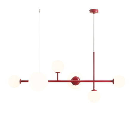 Lampa wisząca DIONE 6 czerwona Aldex 1092K15
