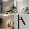 Czarna lampa podłogowa TROST FLOOR DIMM SWITCH BK Azzardo AZ7297