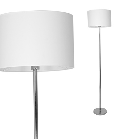 Lampa stojąca Casino 1xE27 Biały / Chrom Milagro ML6376