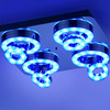 Lampa sufitowa plafon TIM LED RGB Leuchten Direkt 14662-17 sterowany pilotem kolory funkcja smart