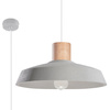 Lampa wisząca AFRA beton i drewno Sollux Lighting SL.0282