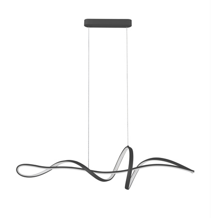Lampa wisząca biała fala LED 3 barwy światła Mila Italux PND-23523A-BK