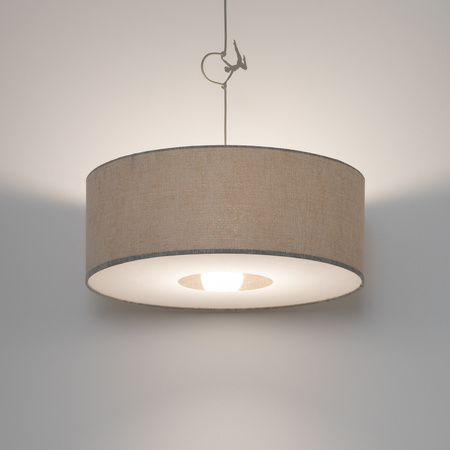 Lampa wisząca z jedwabistej szarej tkaniny 50cm 1xE27 CEDRO M Nowodvorski 11665
