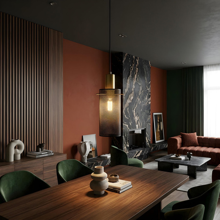 Lampa wisząca pojedyńcza metalowa Tirana 1 czarna 1xE27 Light Prestige LP-945/1P BK