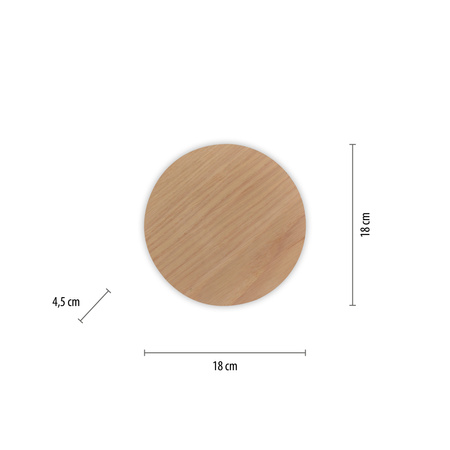 Kinkiet ścienny 18cm bezprzewodowy imitacja drewna ładowany USB AKKU-PUNTUA Paul Neuhaus 8152-79
