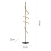 Lampa podłogowa spirala LED mosiądz + czarny EMANDA LED 3000K Just Light 19110-68