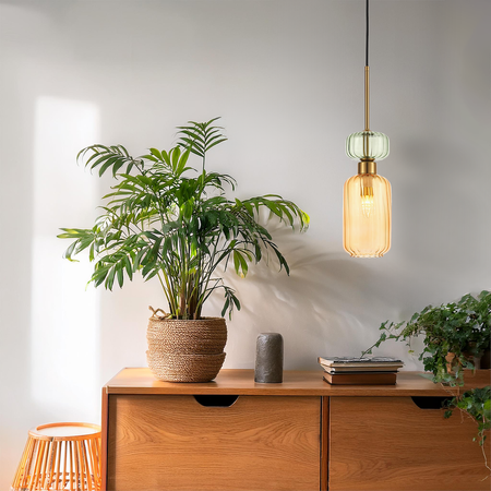 Lampa wisząca MOLLY AMBER 1xE14 Milagro ML1823