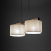 Lampa wisząca dwa abażurki na drewnianej belce VIGA SHADE SOSNA 2xE27 Tk Lighting 11881