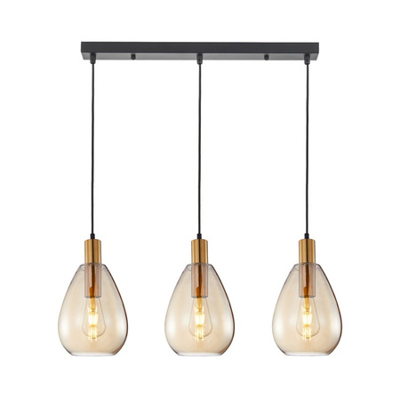 Lampa wisząca potrójna ZULO Italux PND-27812-3-BRO-AMB