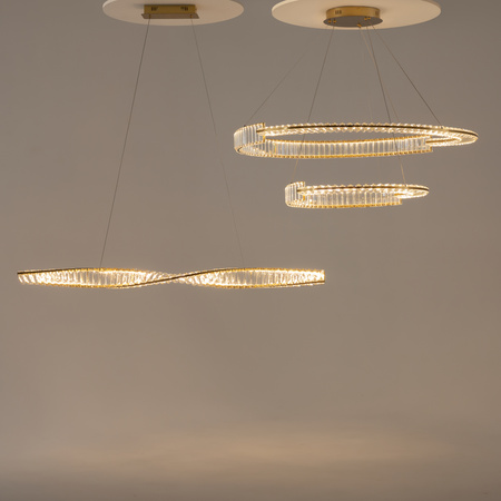 Podłużna lampa wisząca kryształowa 120cm LED 3000K Krone P097PL-L36BS3K Maytoni