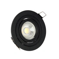 Czarne okrągłe oczko podtynkowe Halo 1xGU10 RL0103-BK Yaskr