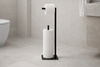 Czarny, metalowy stojak na papier KS-44 PAPER STAND z serii KAJA HOME