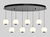 Lampa wisząca owalna ósemka LED Luberon czarny chrom Aviano Lighting 7051-805