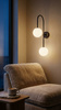 Czarny kinkiet ścienny na korytarz 2xG9 SILA Kaja Lighting K-5993