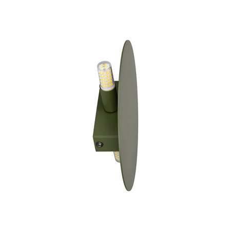 Zielony płaski okragły kinkiet podświetlający ściane o średnicy 20cm LUNA GREEN 2xG9 Tk Lighting 10956