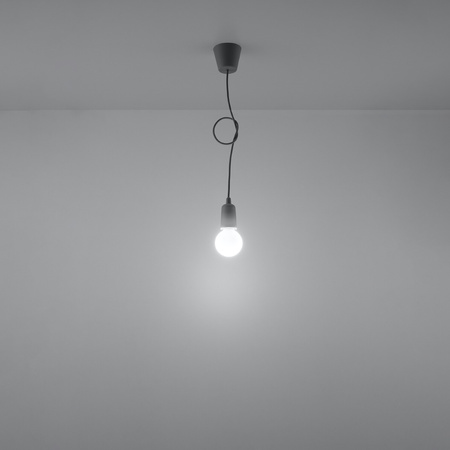 Lampa wisząca DIEGO 1 szara Sollux SL.0575
