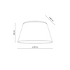 Lampa sufitowa plafon w kształcie stożka 50cm FORMO WHITE 4xE27 Tk Lighting 11205
